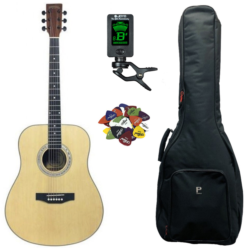 Køb Santana LA-90-V2 - Western guitar pakke - Natur - Pris 1695.00 kr.