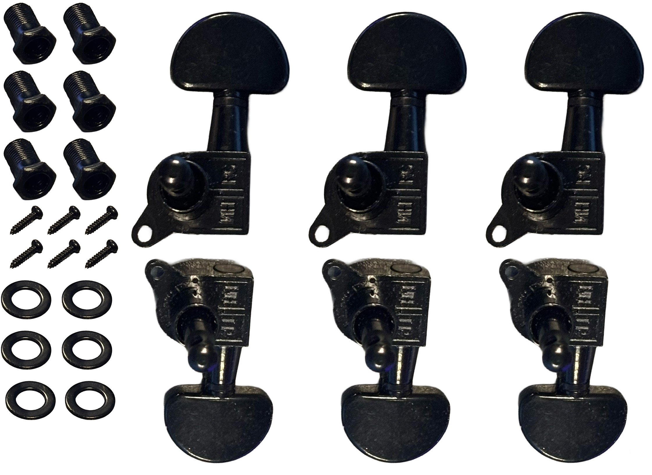 Køb Mekaniksæt til western Guitar 3+3 - Sort - Pris 299.00 kr.