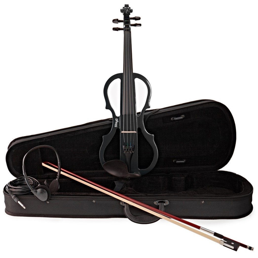 Se Stagg El-Violinsæt - 4/4 Størrelse - Sort hos Music2you
