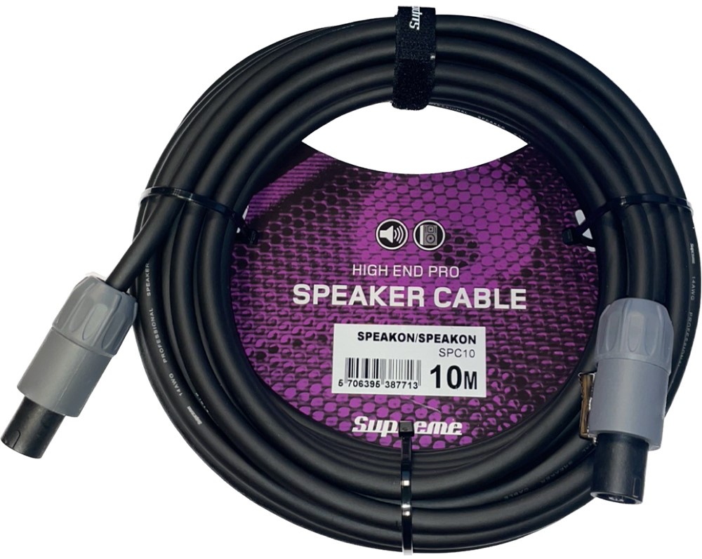 Supreme  Højttaler kabel 2x2,5mm2 med Speakon/Speakon stik 10 meter