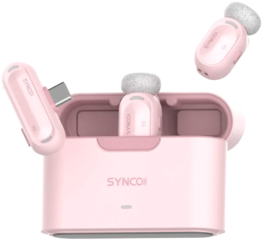 Synco Smic Mini Trådløs Lavalier Mikrofonsæt - Pink