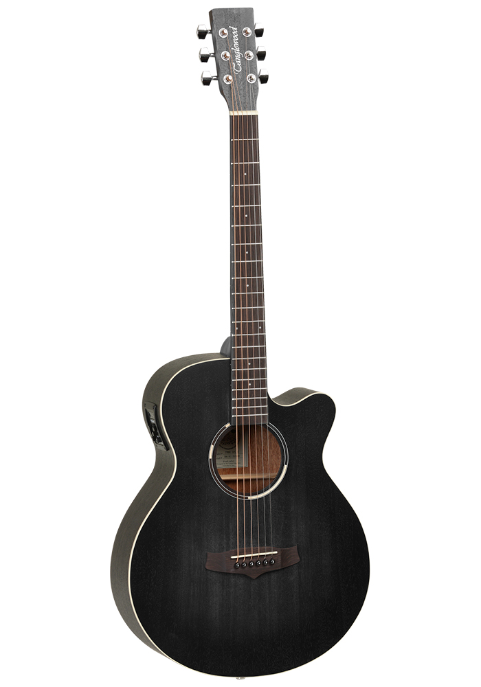 Tanglewood TWBBSFCE Blackbird Western guitar med pickup og cutaway - Black Satin