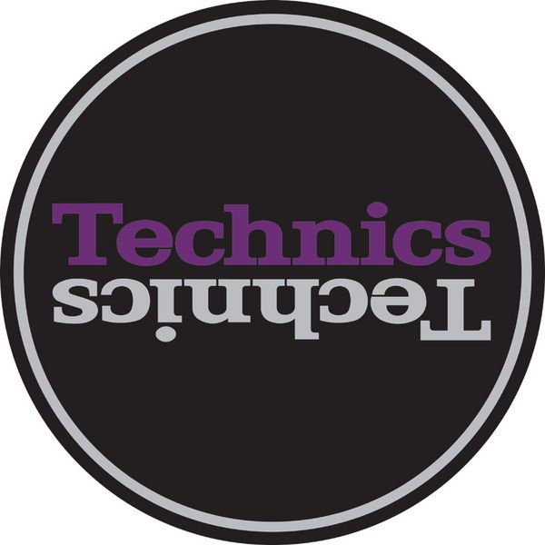 Technics Slipmat til pladespiller - 2 farvet logo