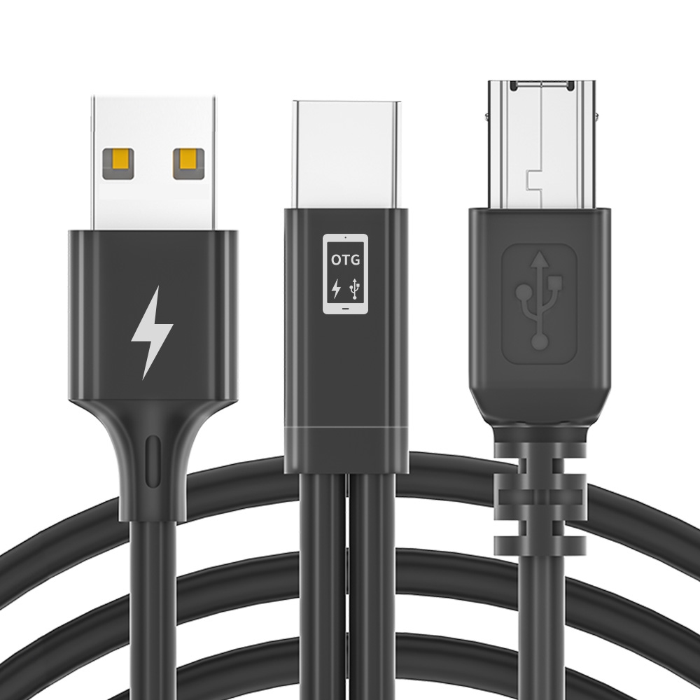 Se USB-C til USB-A + USB-B Midi kabel - 1m hos Music2you