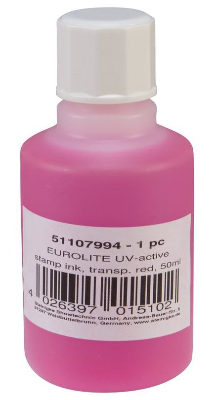 Eurolite UV Stempel væske 50ml Rød