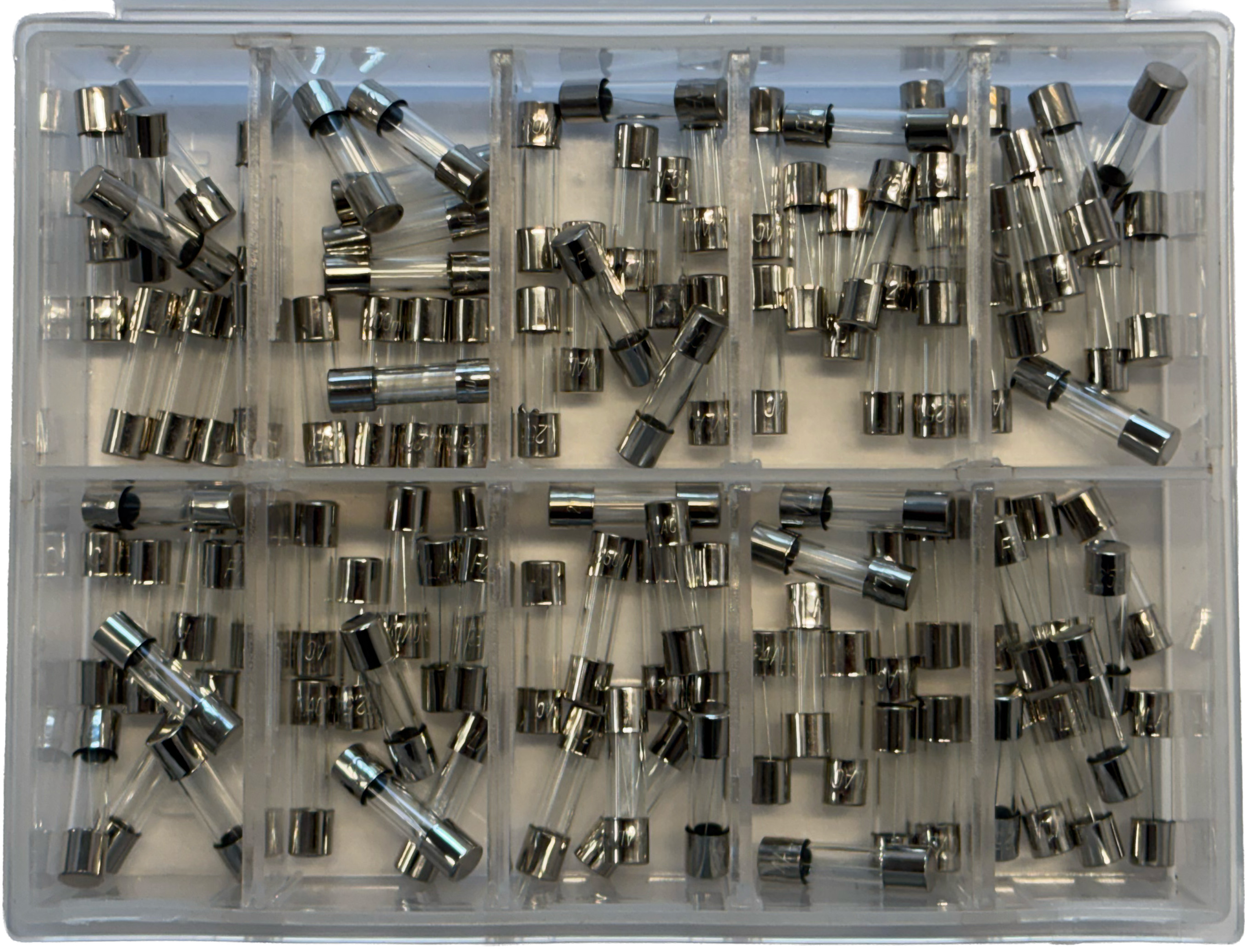 Velleman Finsikrings sortiment med 100 stk. 5x20mm, Flink (0,1A - 5A) billede