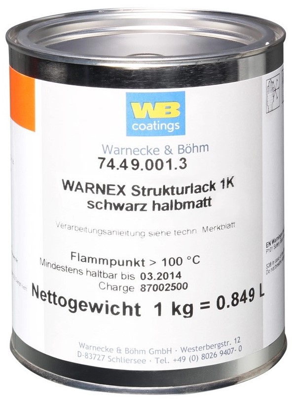 Warnex 0131 Tekstur Maling 1kg - Sort