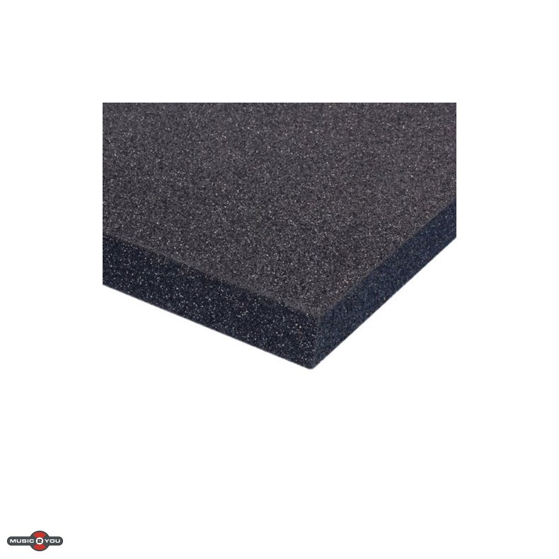 AH Flightcase-skum med klb 1X2M Sort/Gr - 10 mm
