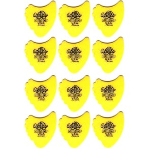 Dunlop Tortex Fin Plektre 0,73 mm - 12 stk. pakke