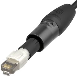 Neutrik NE8MXR1-B-TOP CAT6A / RJ45 Han Kabelstik med skydehus