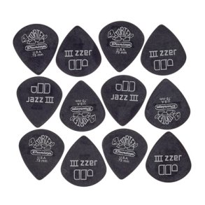 Dunlop 498P1.35 Tortex Jazz III plektre - 12 stk. pakke