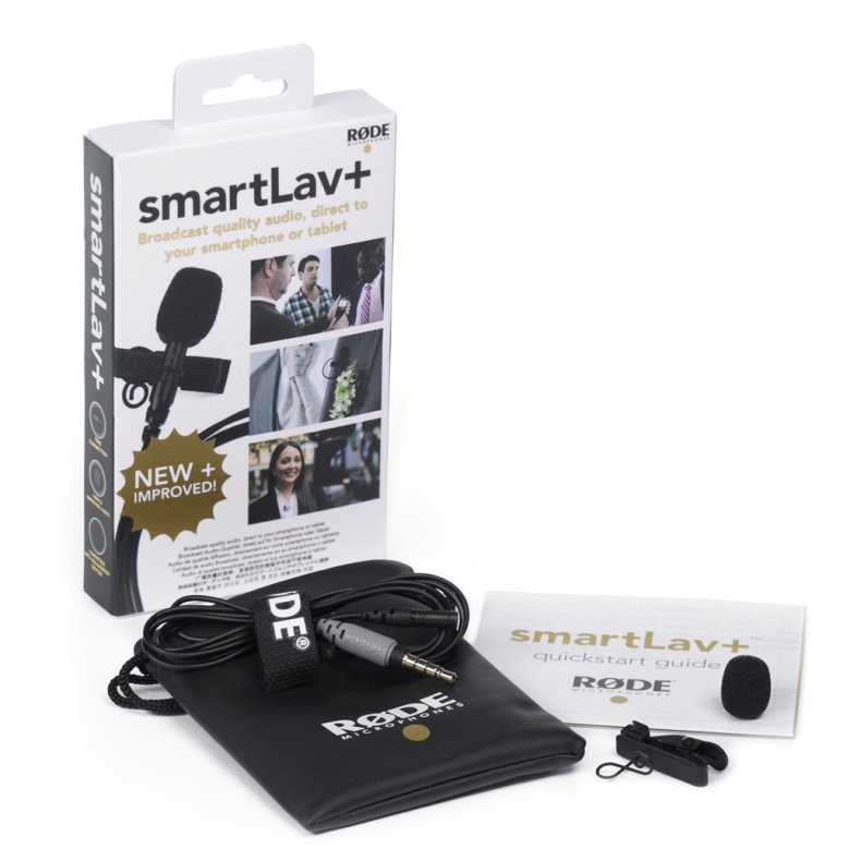 RDE SmartLav+ Lavalier mikrofon med clips og 3,5mm TRRS stik