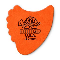 Dunlop Tortex Fin Plektre 0,50 mm - 12 stk. pakke