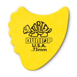 Dunlop Tortex Fin Plektre 0,73 mm - 12 stk. pakke
