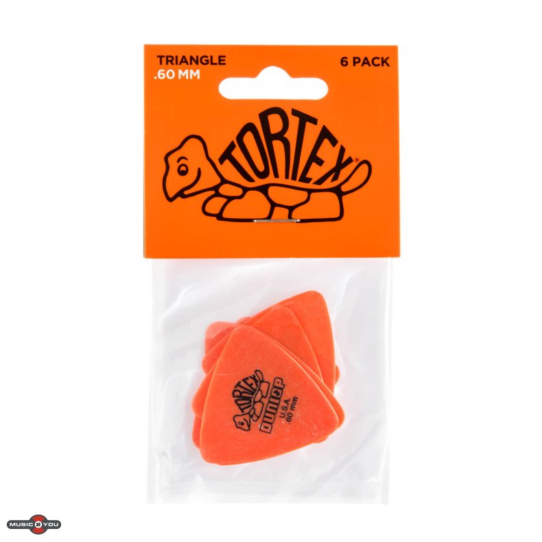 Dunlop Tortex Triangle Plektre 0,60 mm - 6 stk. pakke