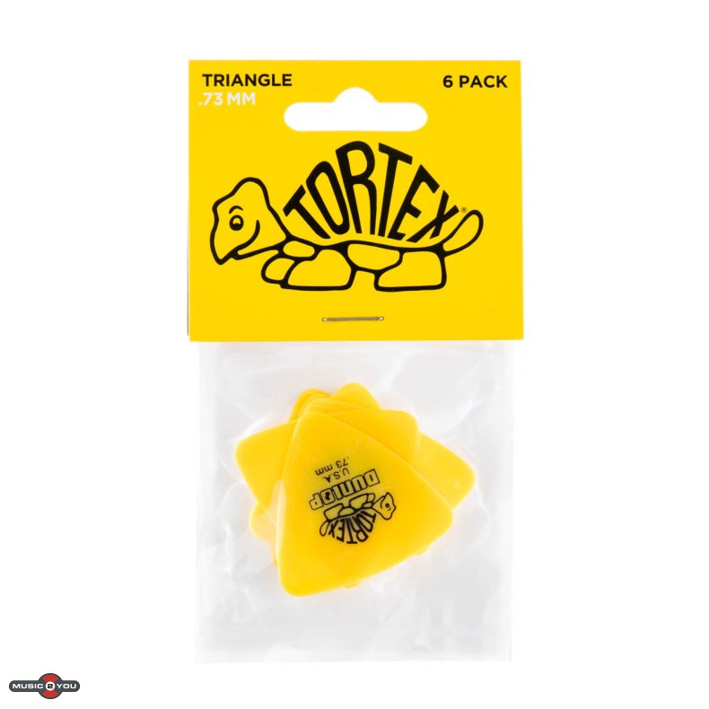 Dunlop Tortex Triangle Plektre 0,73 mm - 6 stk. pakke