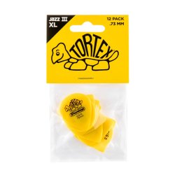 Dunlop 498P.73 Tortex Jazz III plektre - 12 stk. pakke