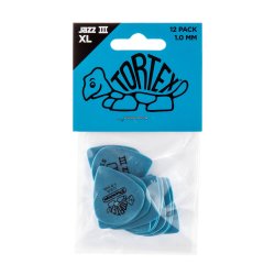 Dunlop 498P1.0 Tortex Jazz III plektre - 12 stk. pakke
