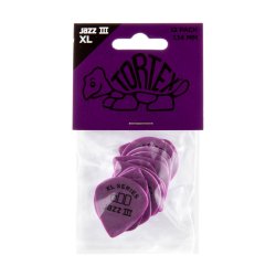 Dunlop 498P1.14 Tortex Jazz III plektre - 12 stk. pakke