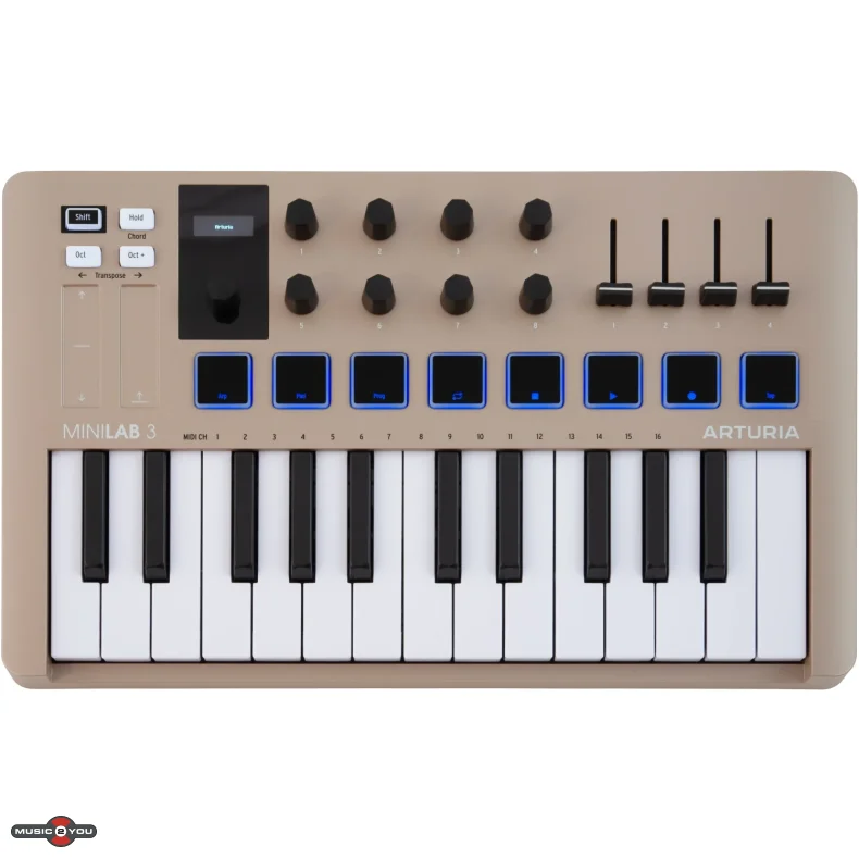 Arturia MiniLab 3 MIDI Keyboard - Champagne