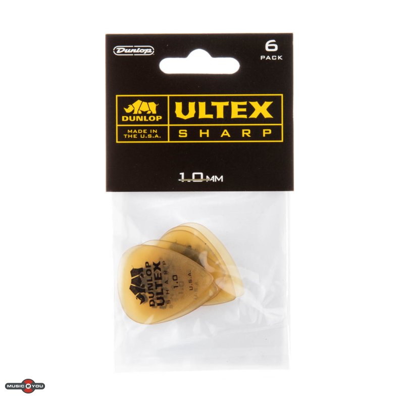 Dunlop Ultex Sharp Plektre 1,0 mm - 6 stk. pakke