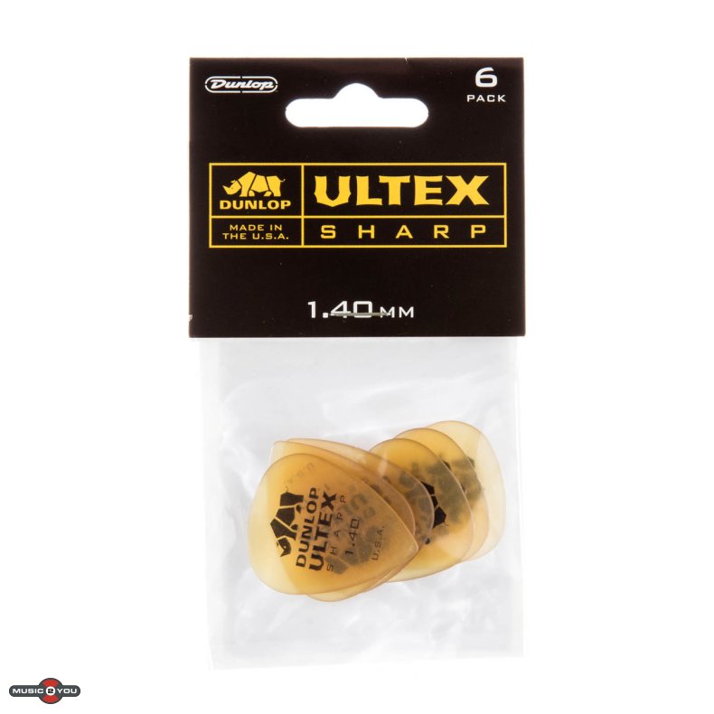 Dunlop Ultex Sharp Plektre 1,4 mm - 6 stk. pakke