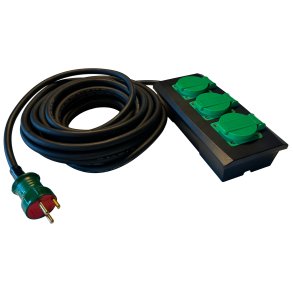 3-Stikdse Forlngerledning m/jord IP44 - 10 meter