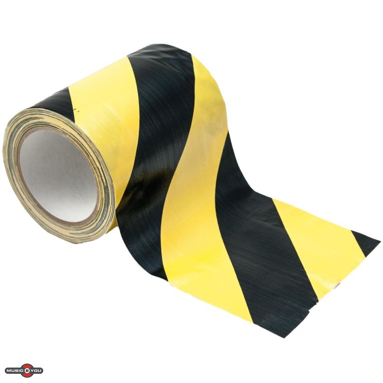 Markeringstape til kabel - 150 mm x 15 m - Gul/Sort