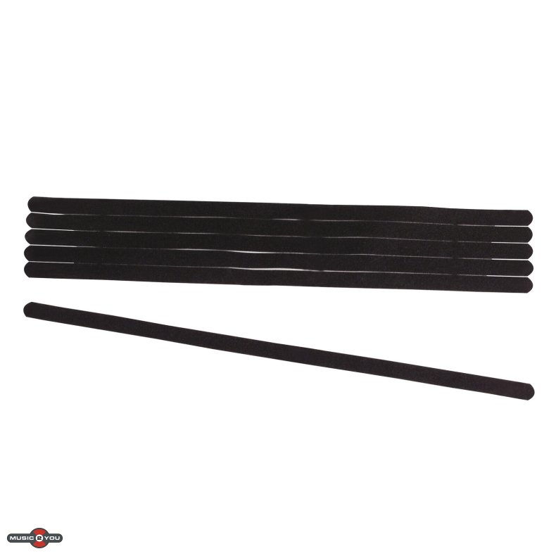 Skridsikker tape til trappe 6 stk. - 20 mm x 60 cm - Sort