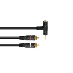 1,5 Meter Phono/RCA Han - Mini Jack 3,5mm  Han/Hun kabel