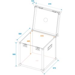 Roadinger Flightcase til 50cm Spejlkugle