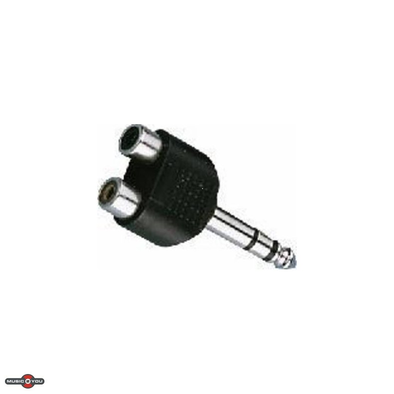 NTA-178 1 x 6.3mm Jack stereo Han til 2 x RCA Hun - Y Kobling