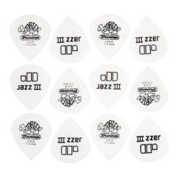 Dunlop 498P1.5 Tortex Jazz III plektre - 12 stk. pakke