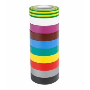 Electrix PVC-tape pakke 15mm x 10m - 10 farver