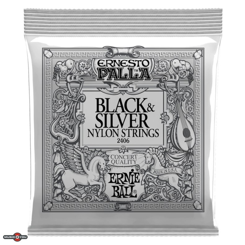 Ernie Ball 2406 Black &amp; Silver Medium tension - Strenge til Spansk guitar