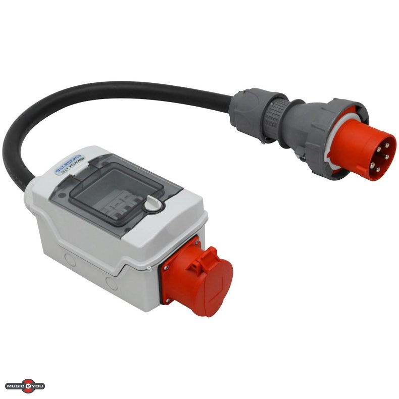 63A - 32A overgangs adaptor med forsikring
