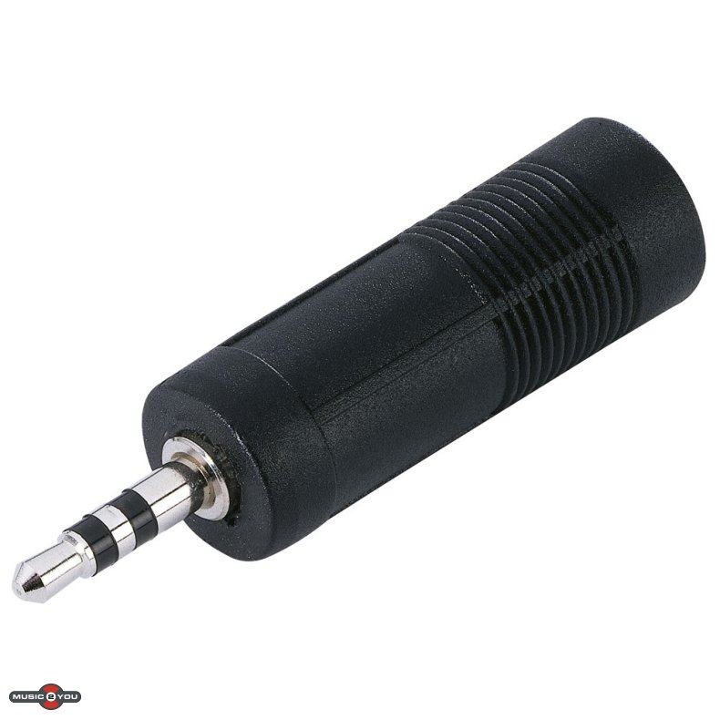 Minijack 3,5mm Han Stereo til Jack 6,3mm Hun Stereo Adapter