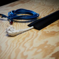 Defender Kabelbro Sort - 66x12 mm - 3 meter