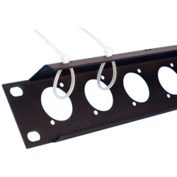 AH Rackpanel med 12 x D-Size hul og Stribskant - 19"/1Unit