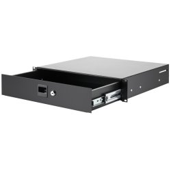 AH Rackskuffe PRO 19"/2U med ls - Stl