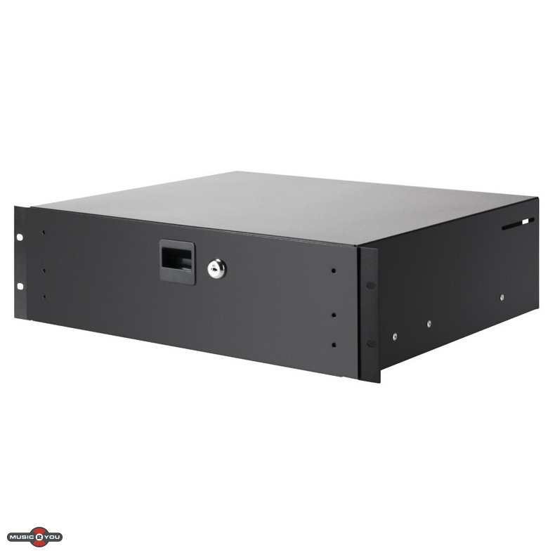AH Rackskuffe PRO 19"/3U med ls - Alu