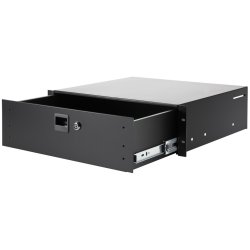 AH Rackskuffe PRO 19"/3U med ls - Alu