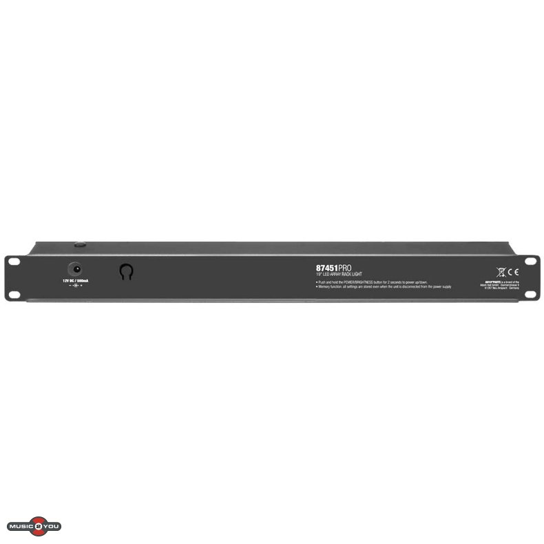 AH 87451 PRO 19" / 1unit LED Rack lampe - Kold hvid lys