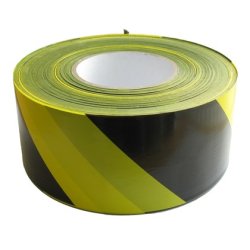 Afsprringsbnd - 75 mm X 500 m - Gul/Sort