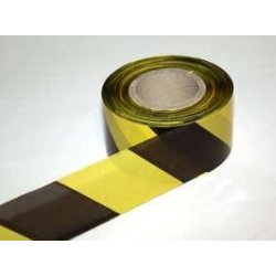 Afsprringsbnd - 75 mm X 500 m - Gul/Sort