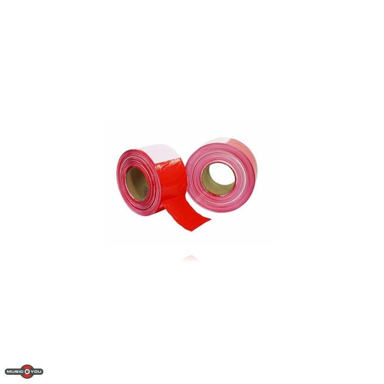 Afsprringsbnd - 75 mm X 500 m - Rd/Hvid