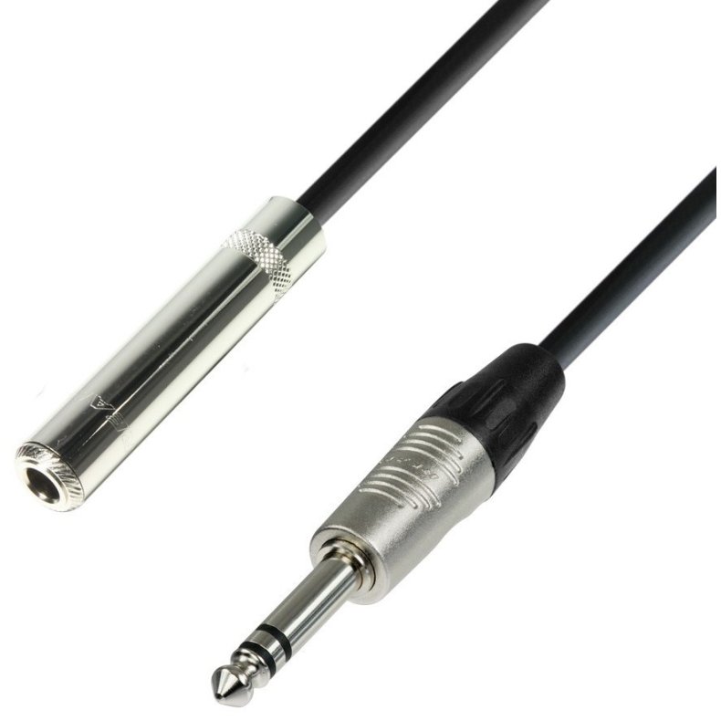 AH K4BOV0600 - Jack 6,3mm Stereo Han - Hun Kabel - 6m