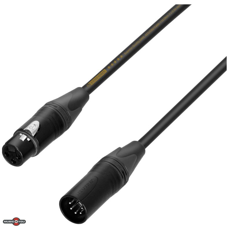 AH 5 STAR DGF 0020 Neutrik 5pol XLR Han - 3pol XLR Hun DMX Adapter kabel 20cm