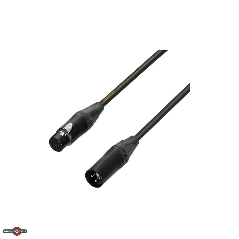 AH 5 STAR DHM 0020 Neutrik 3pol XLR Han - 5pol XLR Hun DMX Adapter kabel 20cm