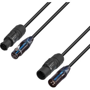 AH 5 STAR Hybrid Kombi kabel med 3pol XLR DMX + PowerCON TRUE1 Link Str�m